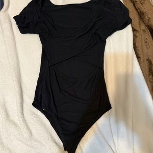 Hollister Black Ribbed Bodysuit